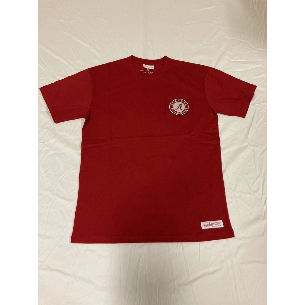 Alabama Crimson Tide Mitchell & Ness Premium Pocket‎ T-Shirt Red - Medium